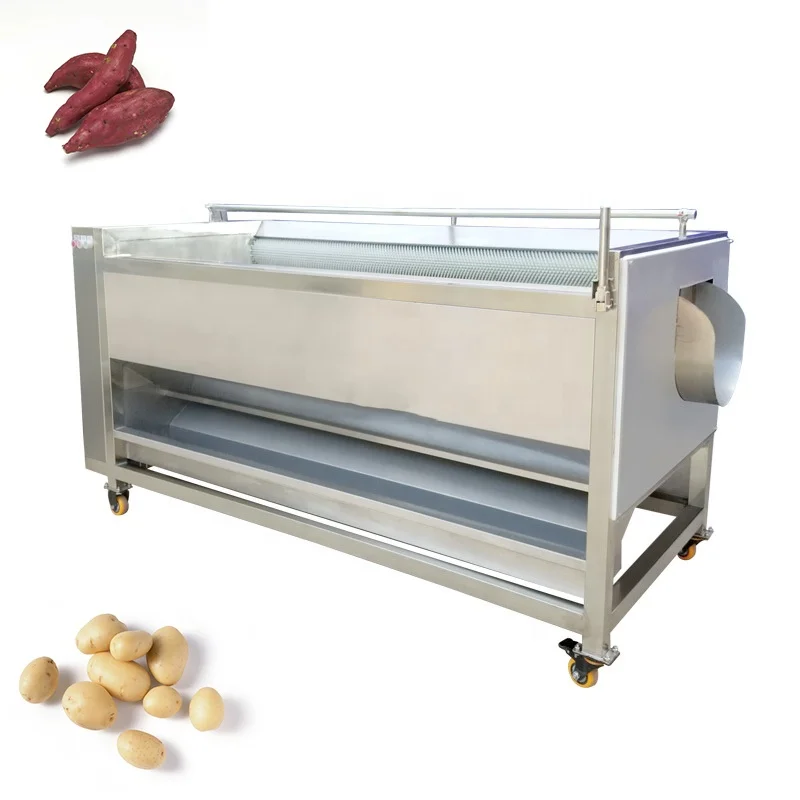 Коммерческая машина для мытья фруктов и овощей, машина для очистки картофеля, имбиря, моркови, лука, морепродуктов, роликовая щетка, машина для очистки и пилинга