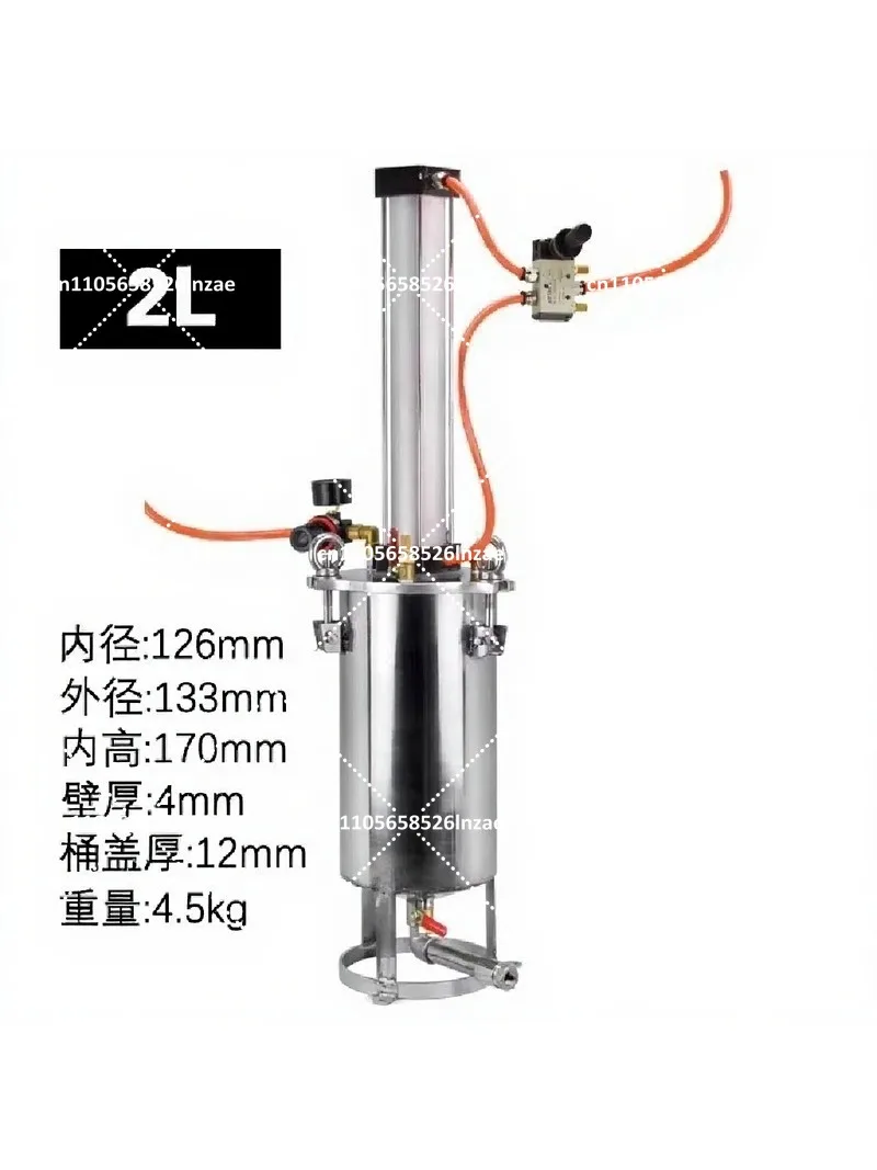 Stainless Steel Piston Pressure Drum Cylinder for Glue Filling Butter Dispensing