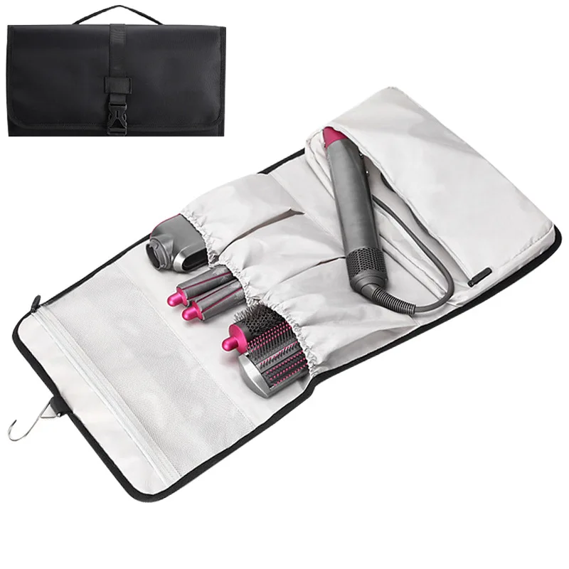 Portable Hair Curler Storage Bag for Dyson Airwrap Styler Accessories Holder Multiple Pouches With Hook Hanger