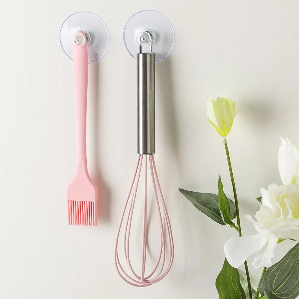 5Pcs Rails Durable Transparent Storage Hanger Kitchen Holder With Knurled Nut Suckers Wall Hook Suction Cup