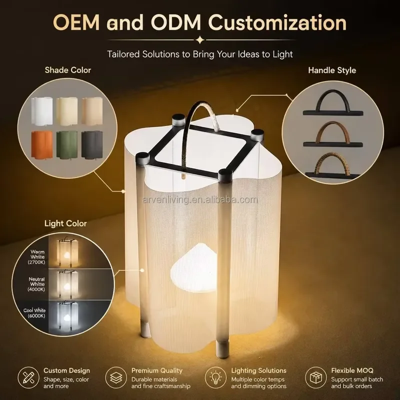 Portable Rechargeable LED Desk Lamp IP44 Waterproof Touch Control Dimming Mesh Light for Outdoor Garden Restaurant Wireless