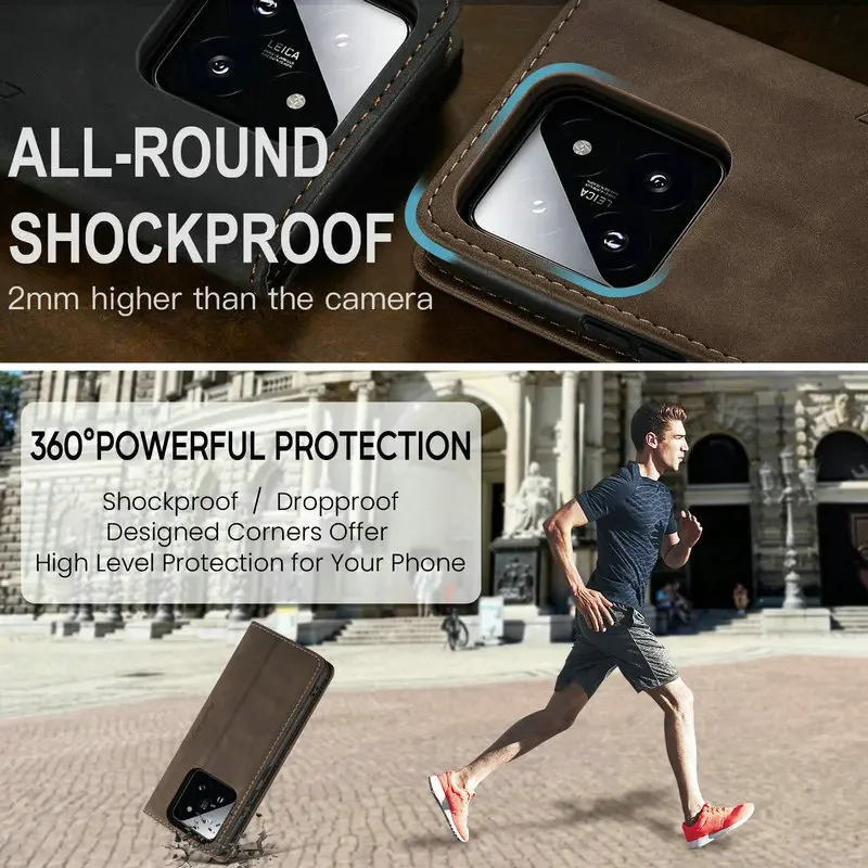 Luxury Case for Xiaomi 14T Pro 5G 2024 Magnet Flip Cover Leather 360 Protect Book Shell Xiaomi 14 Case Mi 14TPro 14 T T14 Funda image 4