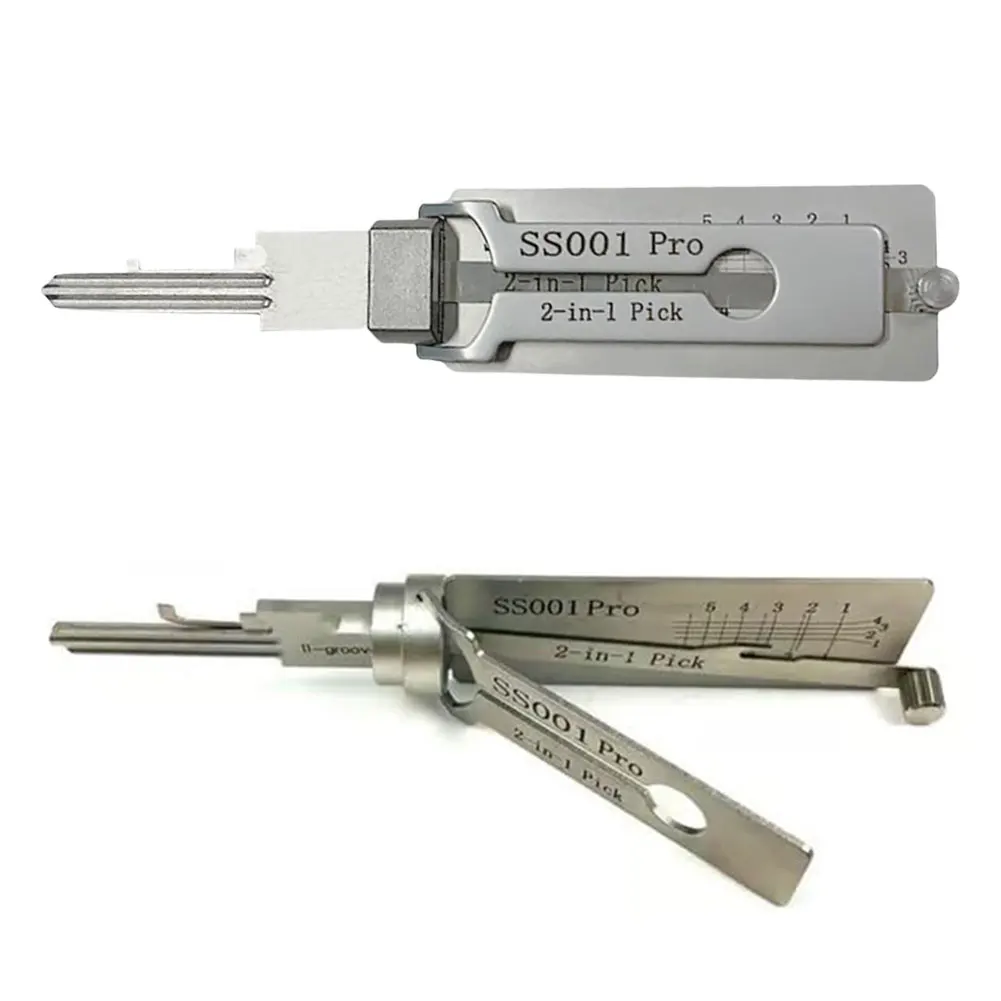 

2-in-1 Stainless Steel Key Decoder Precision Hook And Pickup Hand Tool O-ring Pickup Kit Maintenance Repair Kit