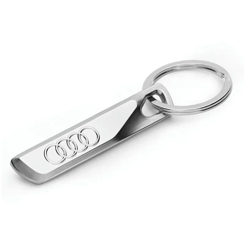 3D Car Metal Rope Car Badge Key Chain Decorative Keychain Ring For Audi A3 A4 A5 A6 A7 Q2 Q3 Q5 Q7 TT TTS Sline RS4 RS6 B5 8V 8P