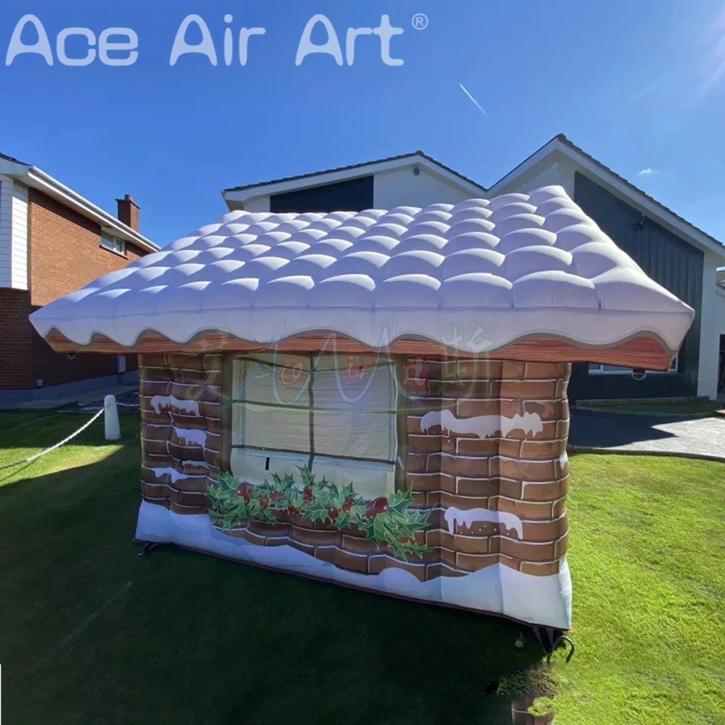 Holiday Inflatable ChristmasTent Inflatable Santa Grotto for Event Inflatable House Tent