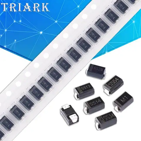 100PCS Schottky Diode M1 M4 M7 SS12 SS14 SS16 SS24 SS34 SS36 SS110 SS210 SS310 RS1M RS2M ES1D ES1J US1M SMA rectifier diode