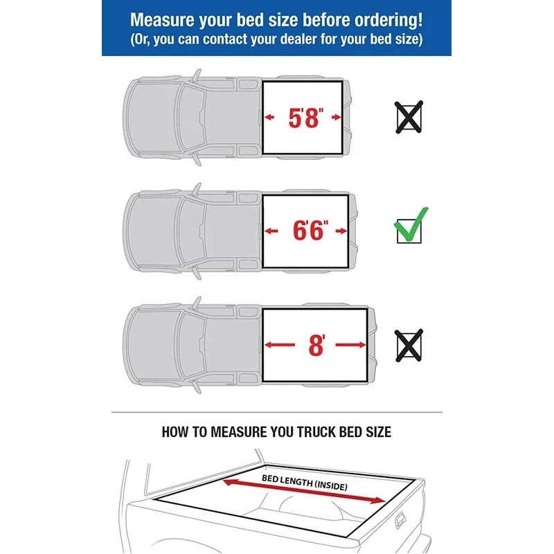 Hot Selling Soft Roll-Up Tonneau Bed Cover Compatible 2020 1500 Trail Pickup