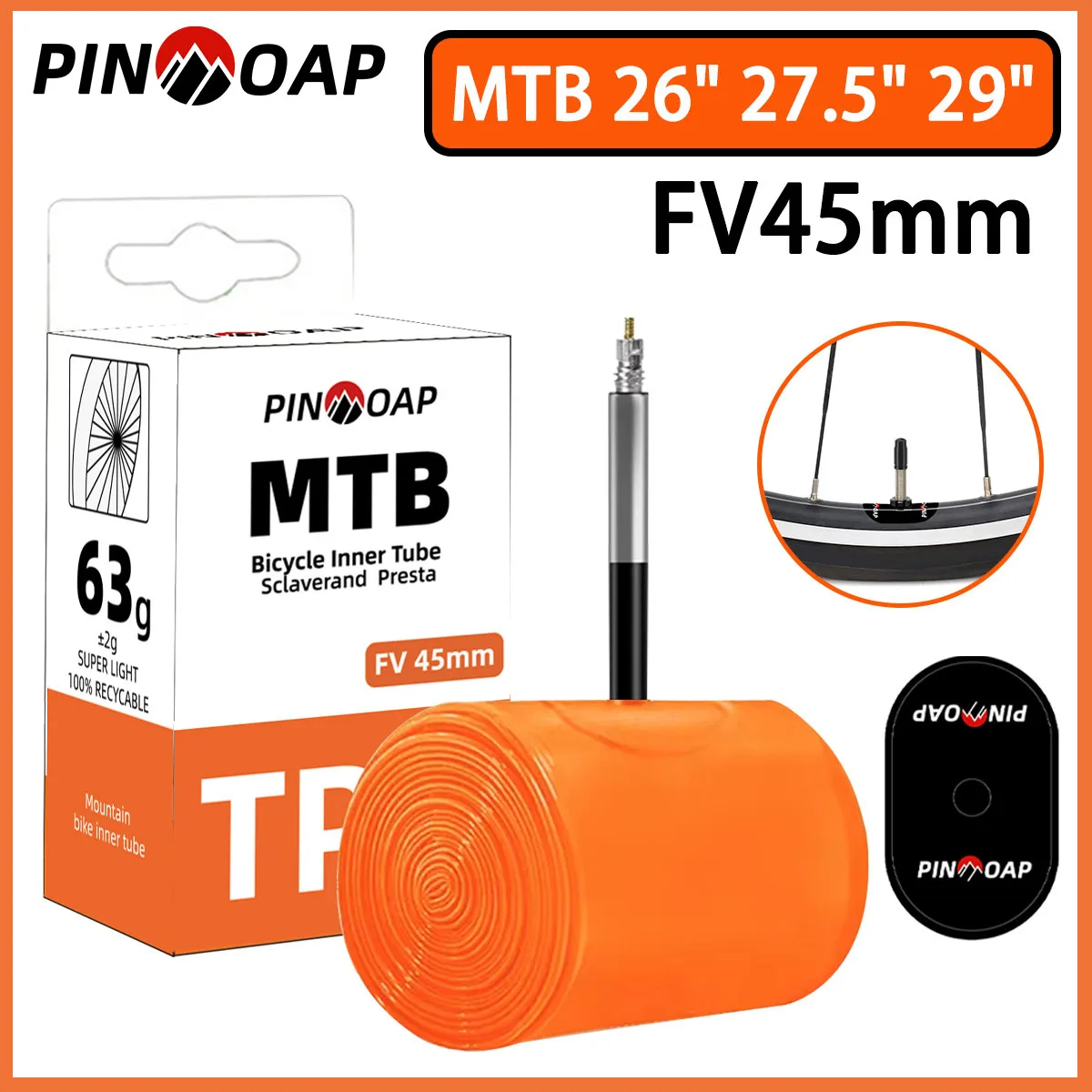 

PINMOAP 1/2/5 шт. внутренняя трубка для горного велосипеда, ультра легкая антивозрастная износостойкая удобная внутренняя трубка из ТПУ, принадлежности для верховой езды