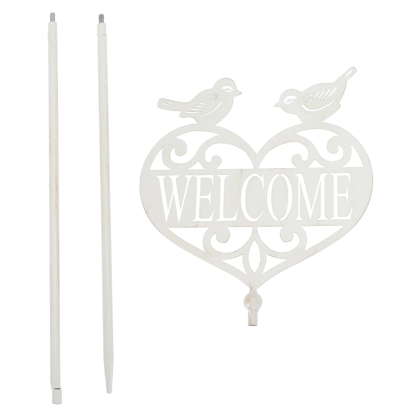

Creative Metal Garden Stakes Outdoor Yard Decoration Iron Stake Set For Lawn Patio Balcony Villa Plug-In Welcome Board Garden
