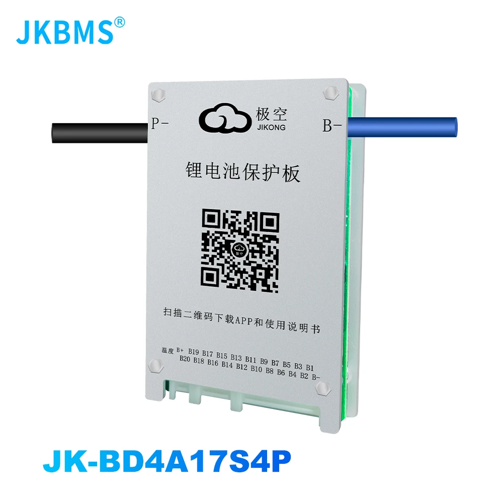 JK BMS BD4A17S4P Smart bms BT  8S 10S 12S 16S 17S 24V 48V BATTERY WITH 0.4A ACTIVE BALANCE bms lifepo4 Li-ion LTO