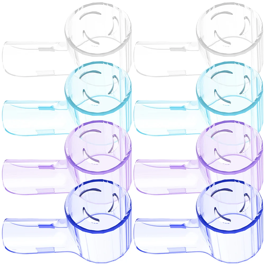 8 Pcs Gargle Cup with Toothbrush Slot Holders Travel Electric Heads Abs