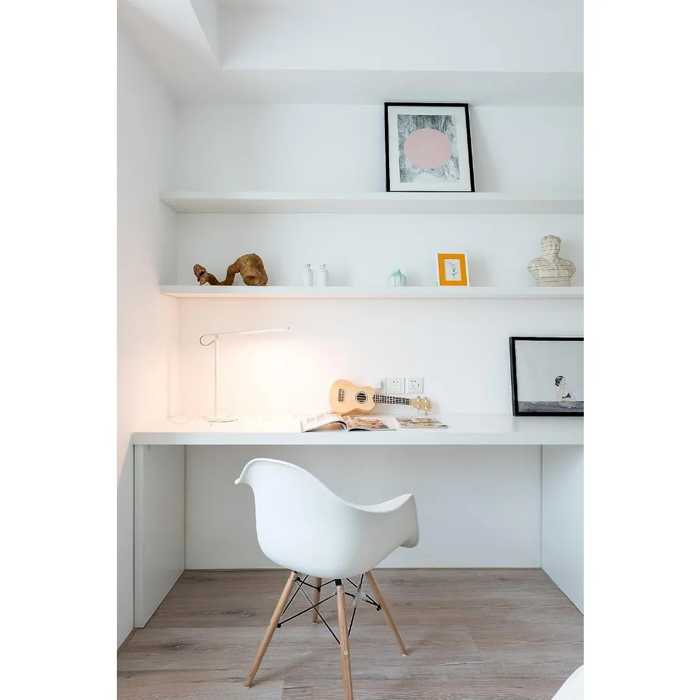 لفة ورق جدران من الفينيل قابلة للإزالة للديكور الحديث، ورق اتصال أبيض قابل للتقشير واللصق لتزيين الجدران، مقاس 984.2 × 17.7