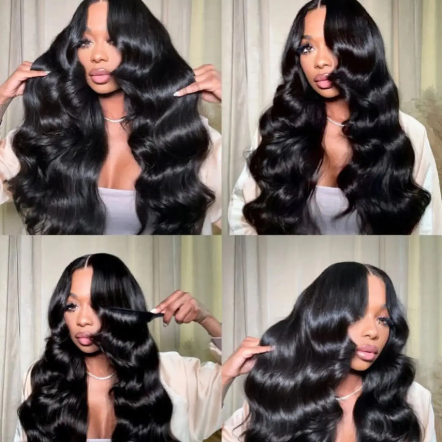 

Натуральные черные 100% человеческие волосы в пучках, высококачественная текстура «боди вейв» для париков, наращивания и укладки