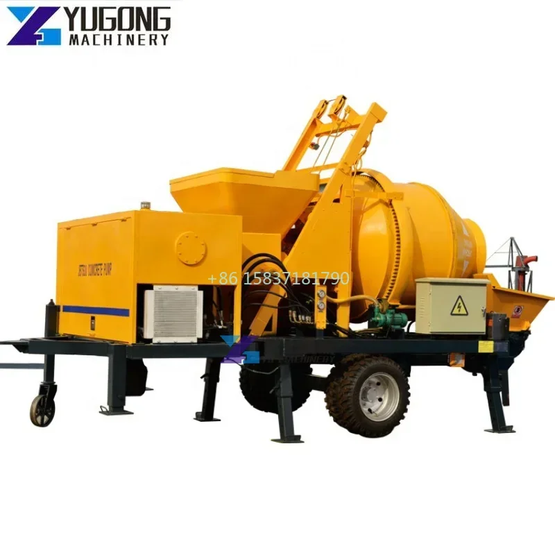 China Famous Concrete Pump Machine Best Price 30m Diesel Enginee Power Concrete Mixer Pump Portable Concrete Pump for Croatia