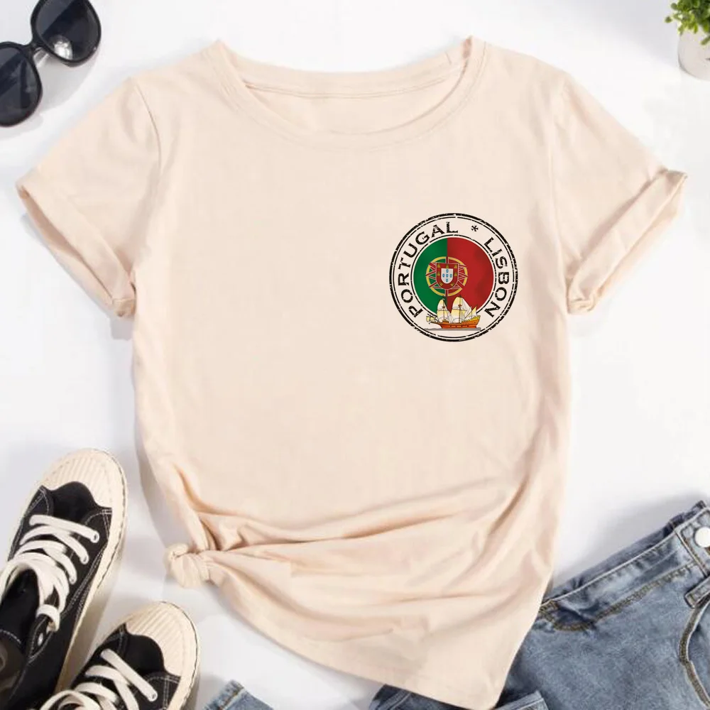 Portugalia t-shirty damskie projektant tshirt dziewczyna japońska odzież