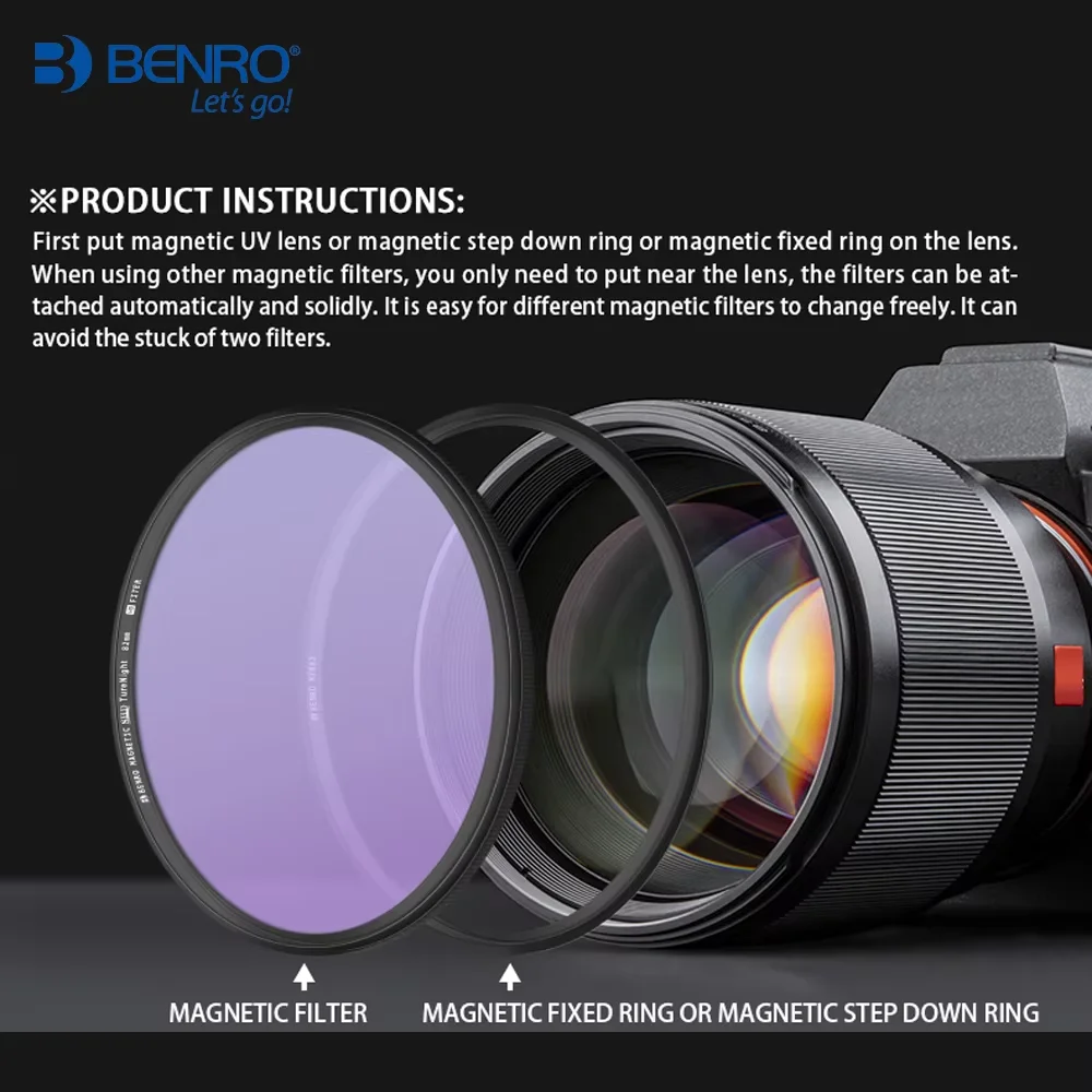 Benro SHD CPL Slim กรองกระจกกลมเคลือบหลายสําหรับเลนส์กล้อง 49 52 55 58 62 67 72 77 82 มม.Circular Polarizer กรอบทองเหลือง