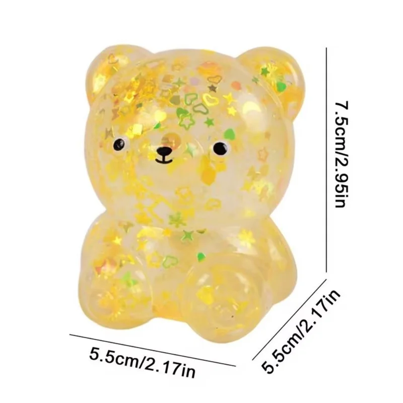 Cute Bear Toys Colorful Sequins Funny Adult Anxiety Release Cute Animal  Decompression Toy Lovely Kids Gift For Boy And Girl