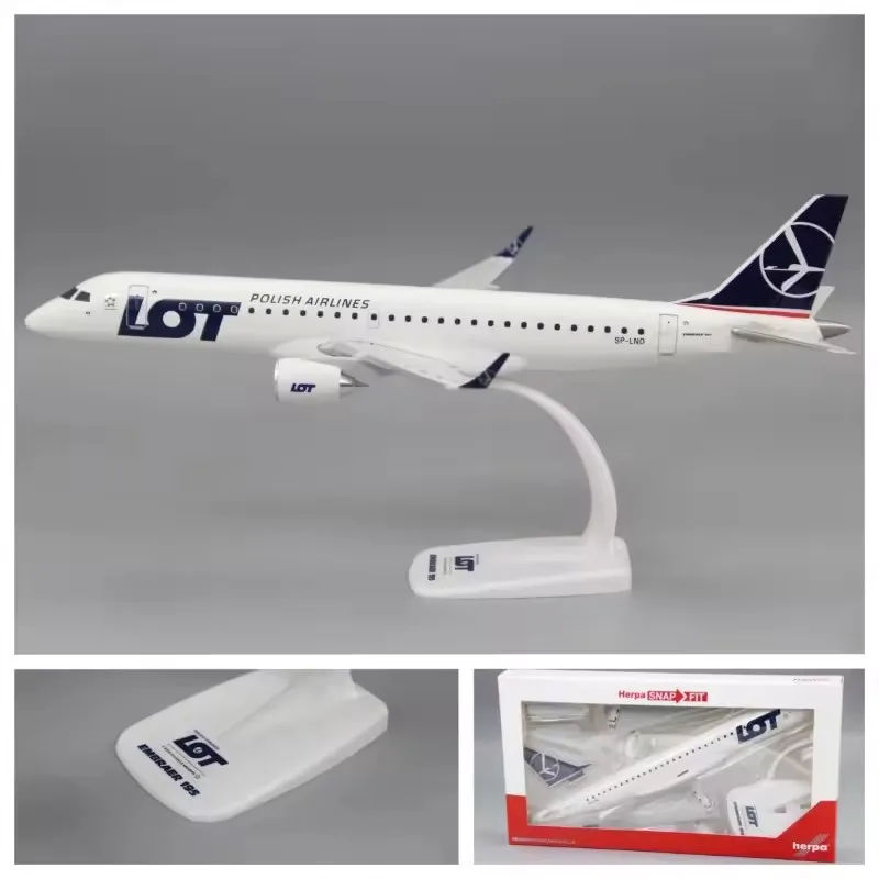 E175 E195 مجموعة الخطوط الجوية البولندية 1/100 مقياس E-175 E195 الطائرات البلاستيك Abs الجمعية الطائرات بنة لعبة مجسمة جمع #5
