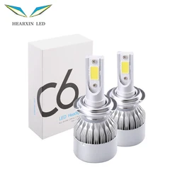 2x H7 LED H11 H4 Hi/Lo H1 H3 H8 HB3 HB3 HB4 HB4 H13 H13 H27 9005 9006 araba kafa lambası ampulleri 3000K 6000K 8000K COB C6 araba işıkları