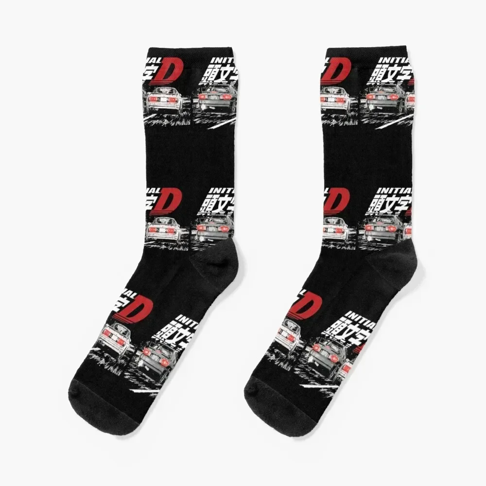 Initial D - Mountain Drift Racing TandemTakahashi FC vs Kyoichi Sudo EVO eMPIRE Socks cool snow Socks Ladies Men's