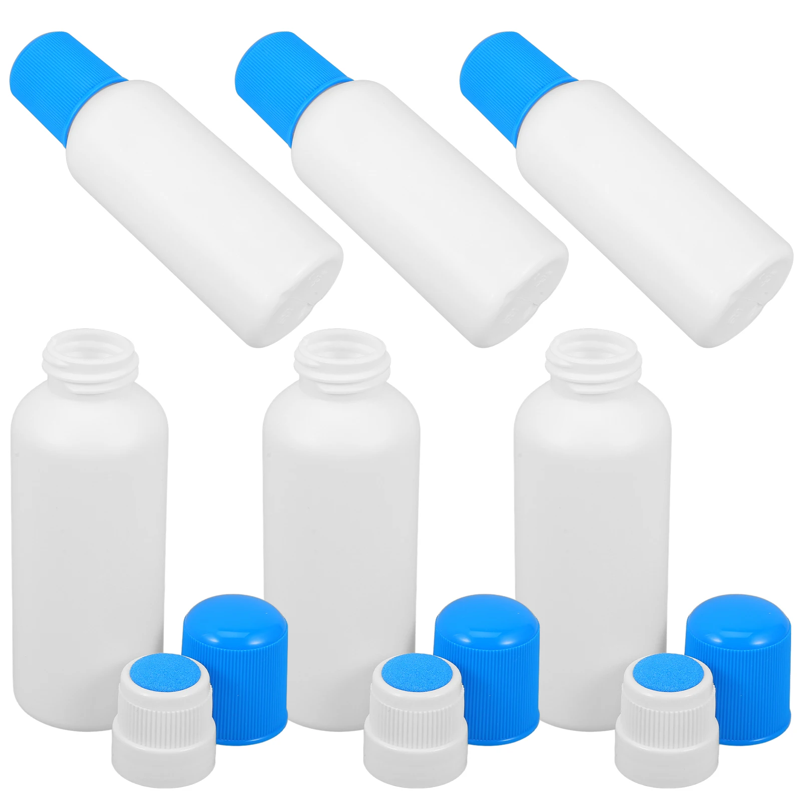 

6pcs Lightweight Portable Sponge Head Liniment Bottles for Essential Oils Perfumes Travel Reusable Plastic Applicator Dispensers