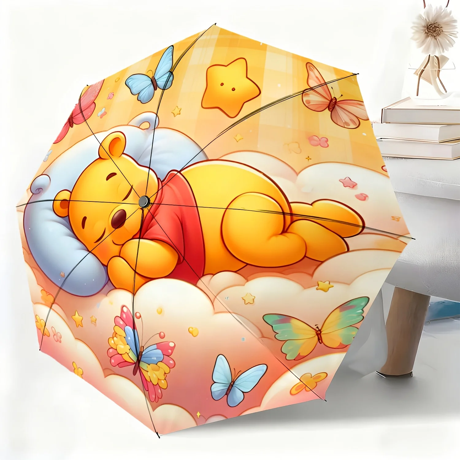 

Полностью автоматический зонт с изображением Винни-Пуха, лицензированным Disney, подходит для любых случаев.