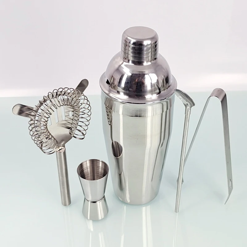 

1/5pcs Stainless Steel Cocktail Shaker Making Set Bartender Kit Mixer Wine Martini Bars Tools for Home Drink Party Accessories