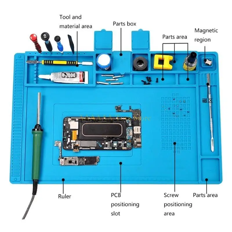 A2BE Heat Insulation Silicone Pad Desk Mat Maintenance Platform For BGA Soldering