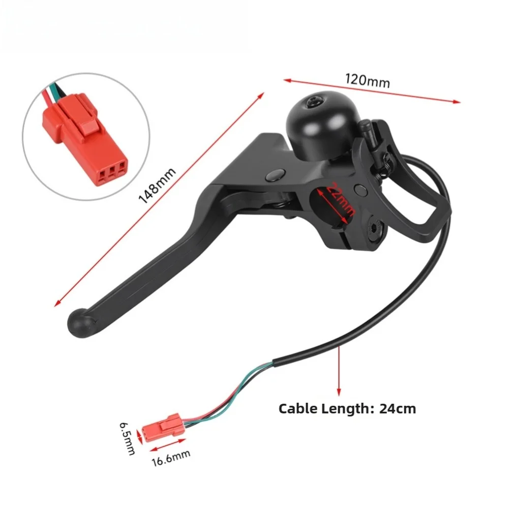Black Electric Scooter Handbrake Lever With E-Brake Sensor For For Xiaomi For Elite Model 22mm Handlebar Replacement Brake Assem