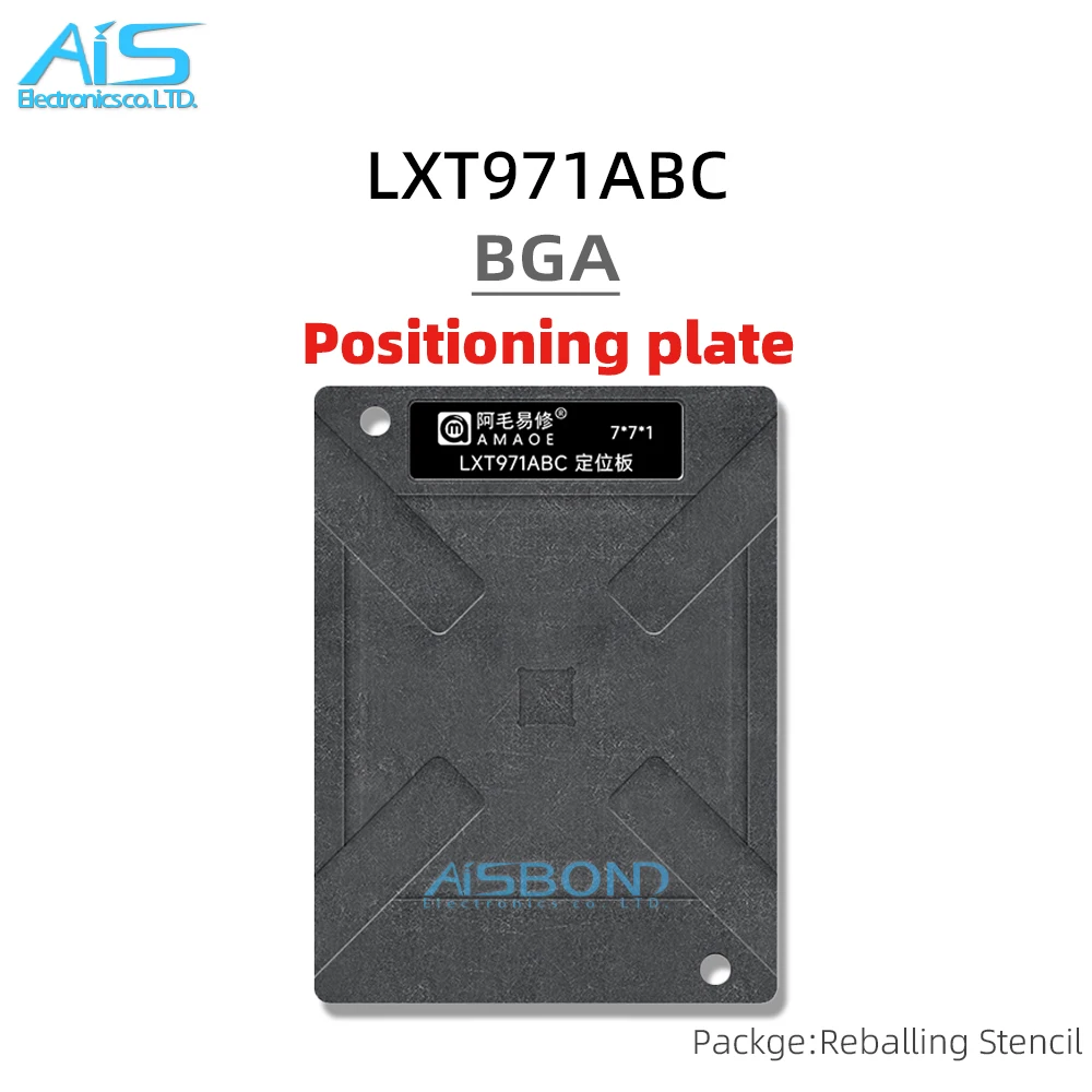 BGA Reballing Stencil Template For LXT971ABC Ethernet PHY transceiver IC Chip Positioning Plate Plant tin net