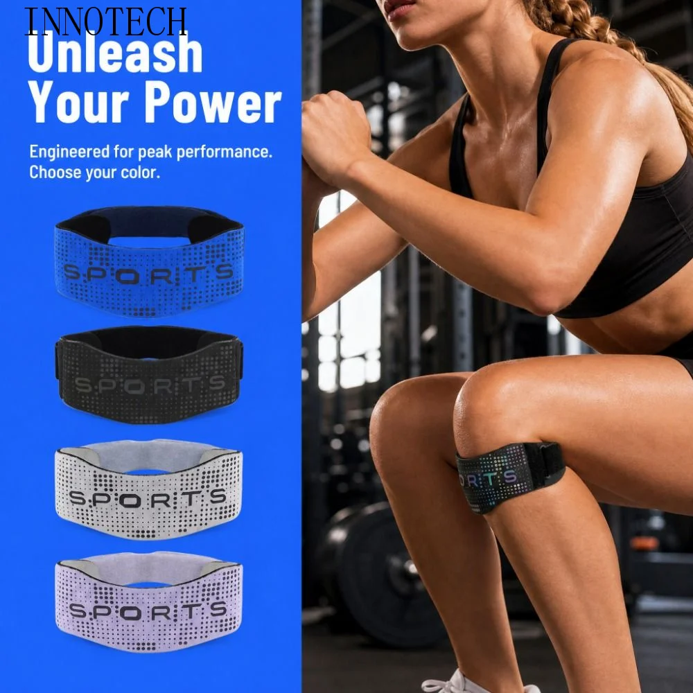 

Patella Protector Sports Patella Brace Non-Slip Shock-absorbing Knee Support Pad Reflective Adjustable Strap Knee Strap Football