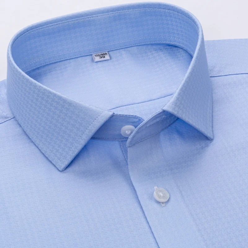 

New Fabrics Bamboo Fiber Easy care Shirt Men Long Sleeve Slim Fit Shirts for Man 3xl 4XL Men's Shirt Long Sleeve Casual Business