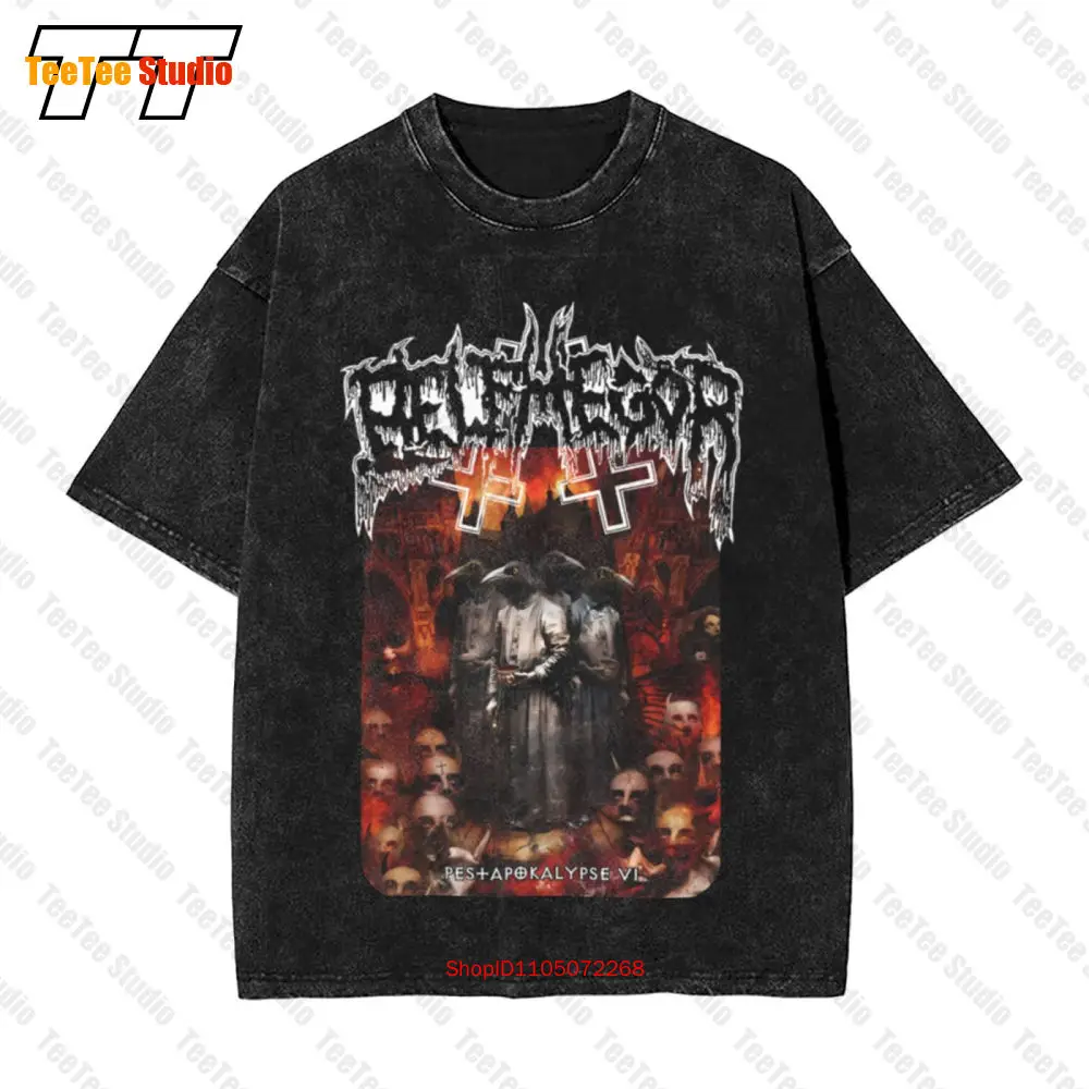 Vtg Belphegor groupe de musique coton lourd toutes tailles Vintage T-Shirt surdimensionné Pk317 G6K0