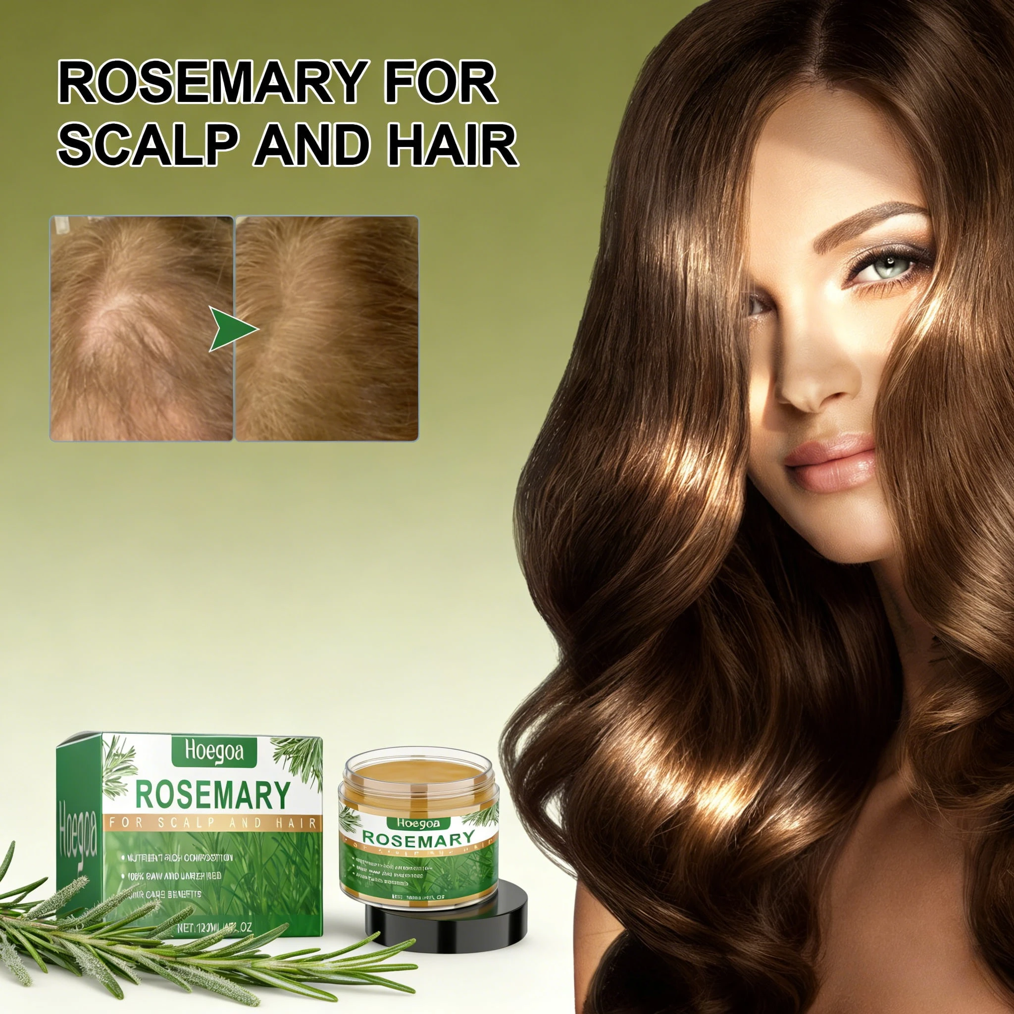 

Rosemary Hair Repair Oil For Dry Damaged Color Treated Hair Deep Nourishing Frizz Control Shine Treatment Split Ends Care