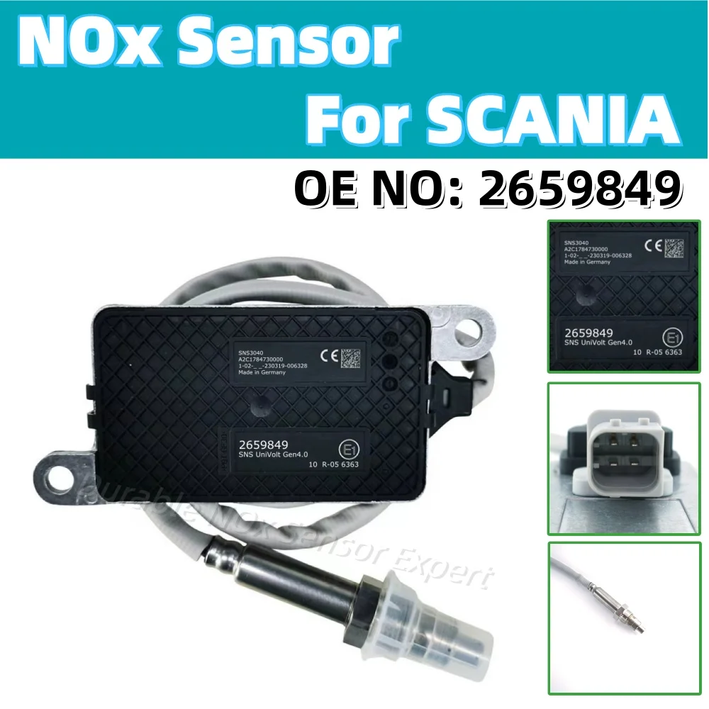 

2659849 SNS3040 Original New Nitrogen Oxygen Sensor Nox Sensor 24V For Scania Engine 24V
