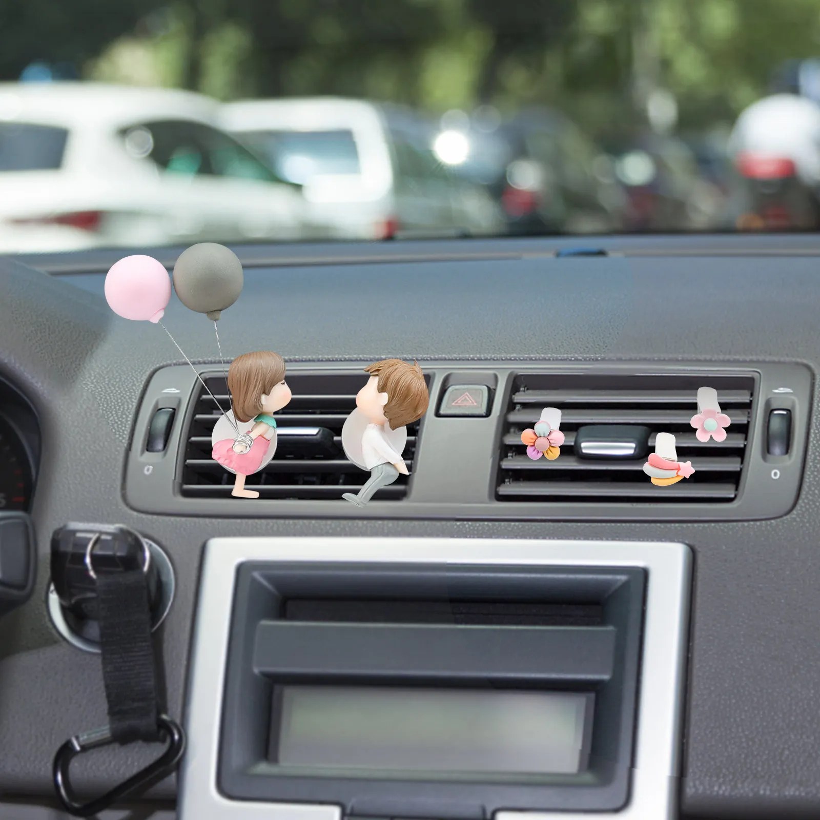 

Набор из 5 милых мультяшных парных ароматизаторов для автомобиля на дефлектор, украшение для приборной панели, ароматический декор для авто