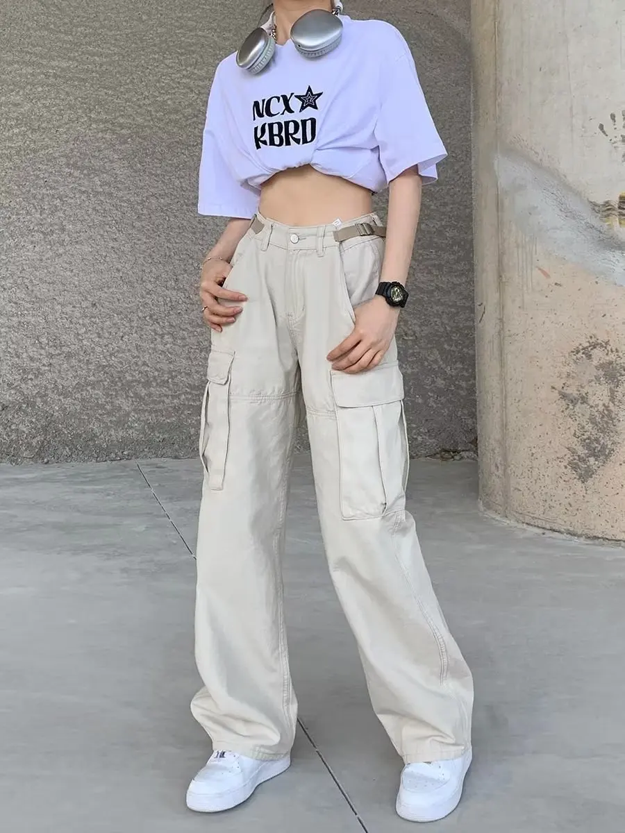 

Y2K Cargo Pants Women parachute pants 2023 Fall Streetwear Oversized Pants Vintage Casual Loose Sweatpants Jeans Women korean