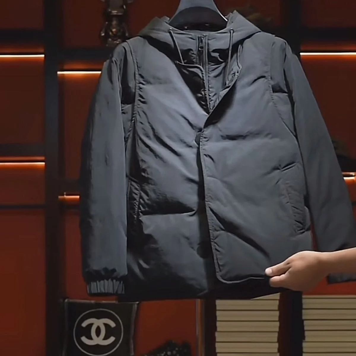 

Thiened Cotton Jaet Hooded ex Casual Sle Winter Outerwear Warmth Youth Faion Long Sve Cleanfit Regular Length