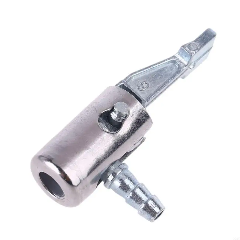 

203C 1/4" Metal Air Chucks Air Compressor Tire Inflator Tire Chuck with Barb Connector for Hose Repair Inflate Chuck