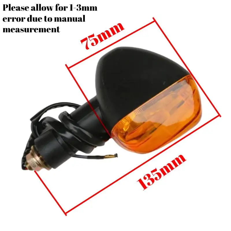 Motorcycle Turn Signals Amber Lights Unversal 12V Moto Bulb Indicators Turn Signals For Haojue Qjmotor GT125 QS125-5 QS125-3A