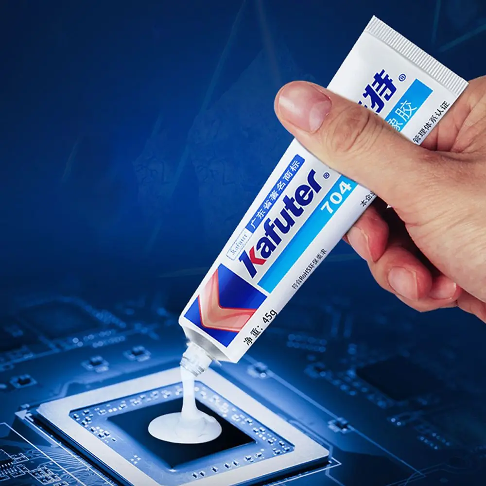 Pegamento blanco resistente a altas temperaturas, pegamento electrónico transparente, goma de silicona, pegamento adhesivo Industrial para componentes