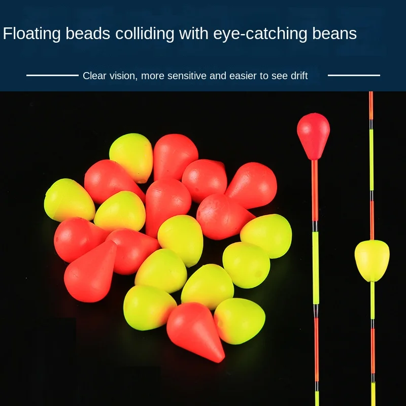 Flotador Eye-catching Bean Foam Bold Floating Ball Red/yellow Fishing Goods Fish Drift Goods For Fishing Sensitive Visualable