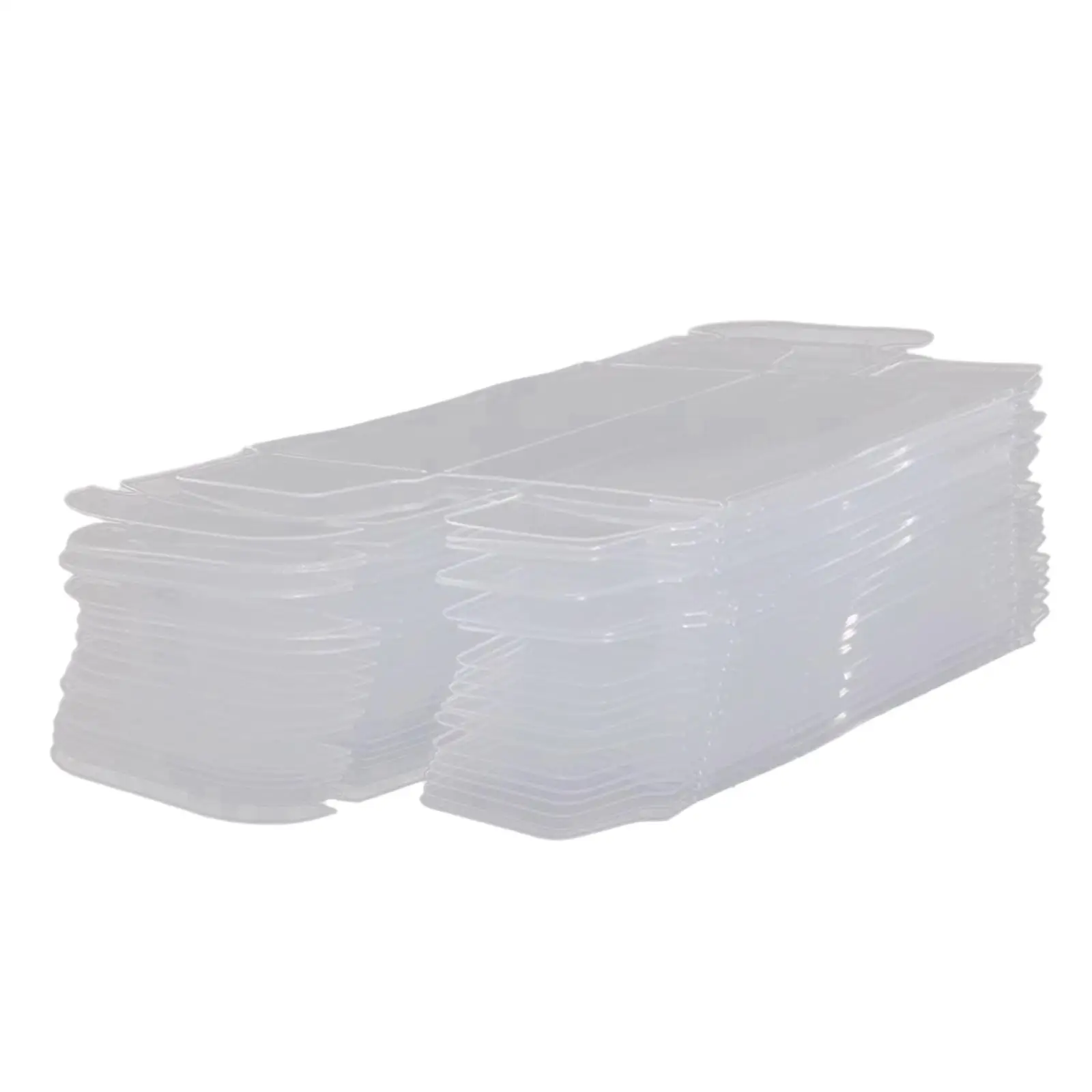 Caja transparente de PVC de 50 piezas, 30x40x82mm, funda protectora a prueba de polvo, caja de regalo para coleccionables, figuras de acción, modelos de coches, estatuas de muñecas