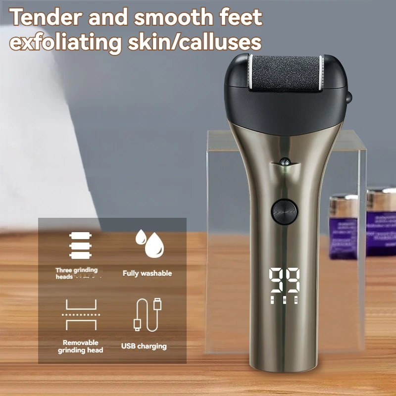 New digital display three-speed speed electric foot grinder to remove dead skin callus pedicure pedicure magic foot grindingskin