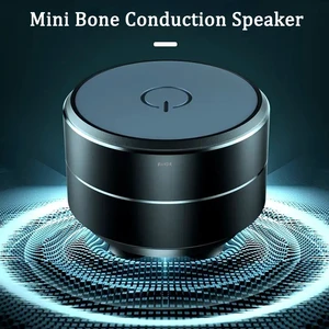 Mini Bone Conduction Speaker Vibration Stereo Audio Digital TWS Wireless Bluetooth Speakers Portable Metal Speaker Dropshipping 8 best sales bone conduction speakers - №5