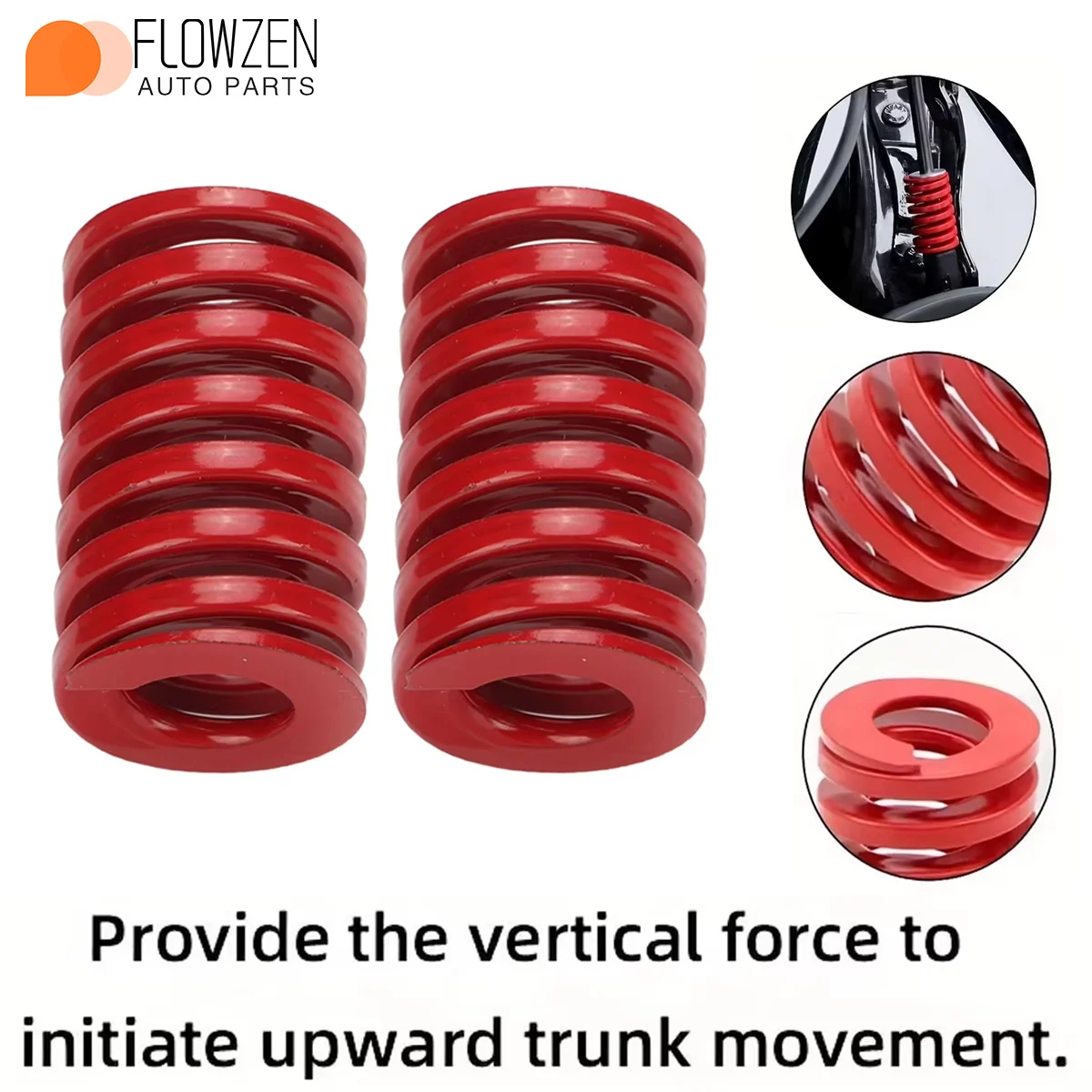 2PCS 25mm Red Die Spring For Car Rear Trunk Tailgate Strut Support Lift Bars Tools OD Compression Spiral Stamping Spring