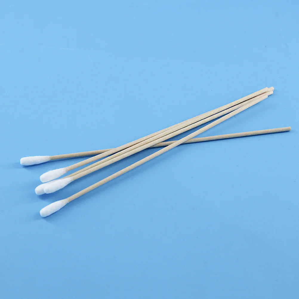 500PCS 15CM Long Single Head Cotton Swab Wooden Handle Cotton Stick Long Handle Cotton Swabs for Home Store Use