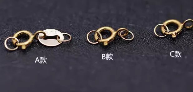 

18k gold jewelry parts for necklaces and bracelets yellow gold clasp rose gold hooks for jewelry