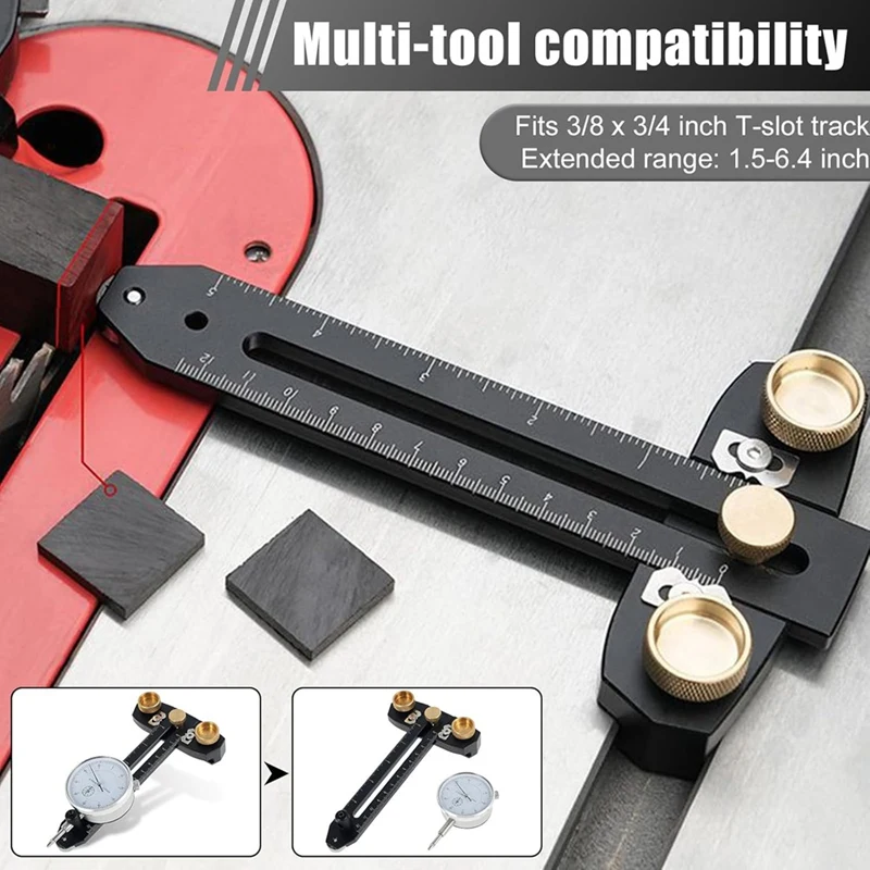 HOT SALE Saw Alignment Gauge, Table Saw Dial Indicator 0.01 Mm Adjustable Table Saw Alignment Gauge Calibrator For Table Saw