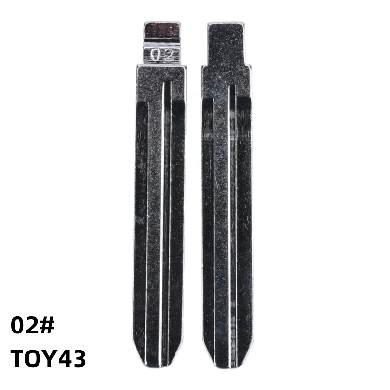 

OEM 5Pcs 02# TOY43 Metal Blank Uncut Remote Key Blade For Toyota Camry Reiz Corolla Tarago Prado For Keydiy KD Xhorse VVDI JMD